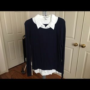 FOREVER21 Sweater w/ Shirt Insert